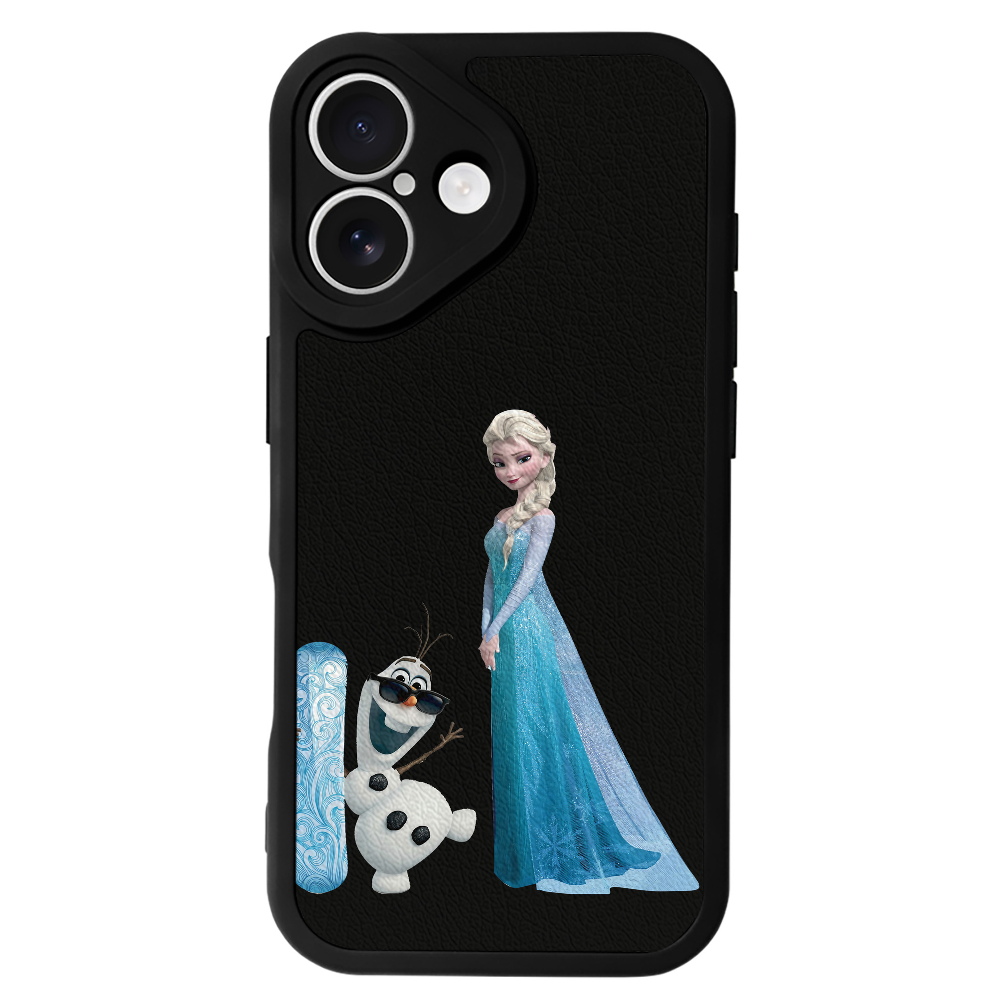 （画像用） アナと雪の女王 アンナ エルサ Frozen Anna Elsa 【iPhone 16シリーズ対応】シリコンスマホケース（レザー調） 材質：シリコン